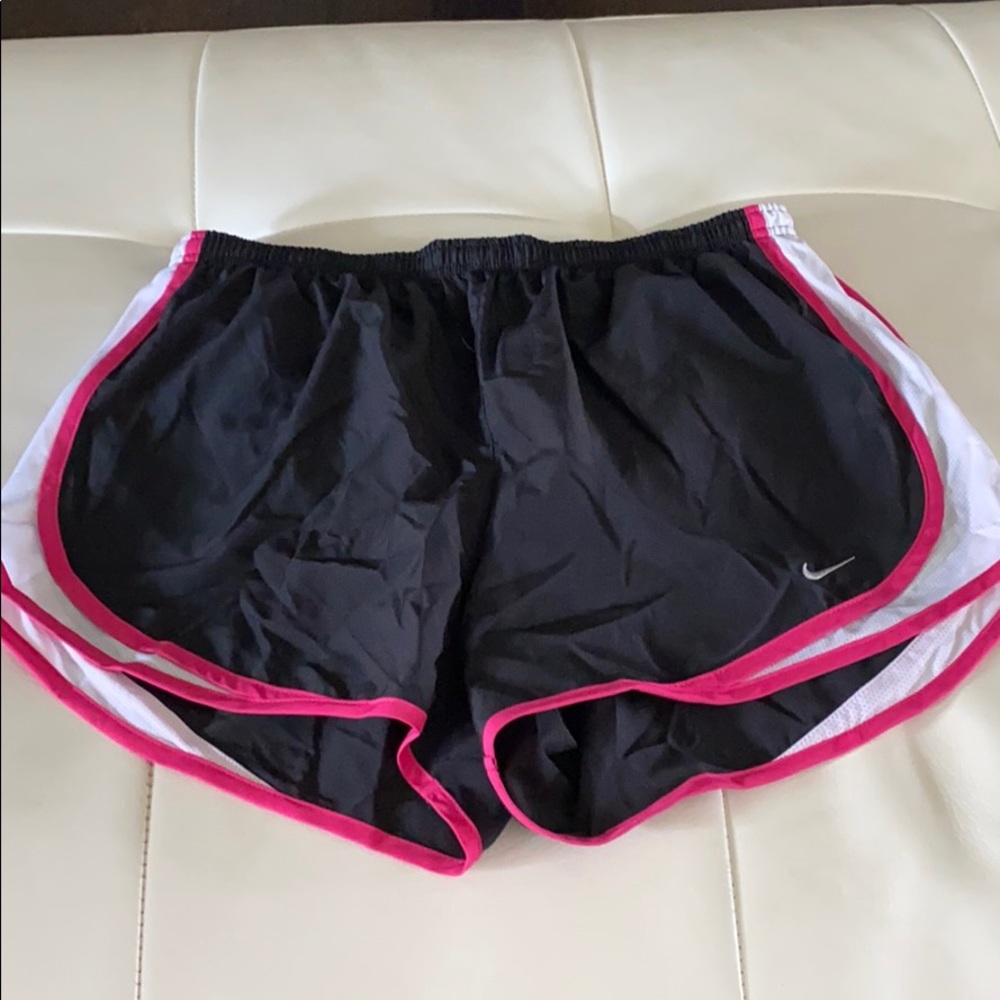 Black and Pink Nike Athletic Running shorts